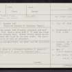 'Dunmoid', Dalginross, NN72SE 6, Ordnance Survey index card, page number 1, Recto