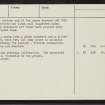 Dundurn, NN72SW 3, Ordnance Survey index card, page number 3, Recto