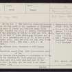 Kindrochet, NN72SW 5, Ordnance Survey index card, page number 1, Recto