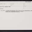 Loch Tay, Kenmore Pier, NN74NE 22, Ordnance Survey index card, Recto