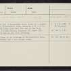 Tullochville Farm, NN74NE 42, Ordnance Survey index card, Recto