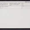 Drumcharry, NN74NE 54.1, Ordnance Survey index card, Recto