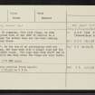 Queen's Wood, NN74SE 3, Ordnance Survey index card, Recto