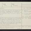 Tullochroisk, NN75NW 3, Ordnance Survey index card, page number 1, Recto