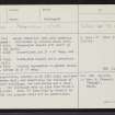 Allt Na Moine Buidhe, NN76SW 4, Ordnance Survey index card, page number 1, Recto