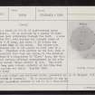 Tom A' Chladha, NN79NW 1, Ordnance Survey index card, page number 2, Verso