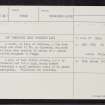 Carn Pheigith, NN79SE 1, Ordnance Survey index card, Recto