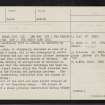 Ardoch, NN80NW 10, Ordnance Survey index card, page number 1, Recto
