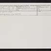 The White Stone, NN80SW 3, Ordnance Survey index card, Recto