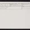 Gathering Stone, Sheriffmuir, NN80SW 5, Ordnance Survey index card, Recto