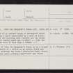 John The Bangster's House, NN81NE 7, Ordnance Survey index card, Recto