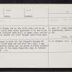 Findal, NN81NE 15, Ordnance Survey index card, Recto