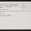 Ardoch, NN81SW 15, Ordnance Survey index card, Recto
