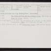 Monzie, NN82SE 26, Ordnance Survey index card, Recto