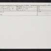 Broich, NN82SE 46, Ordnance Survey index card, Recto