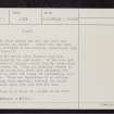 Tom A' Chaisteil, NN82SW 3, Ordnance Survey index card, page number 2, Verso