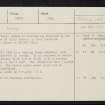 Loch Freuchie, NN83NE 6, Ordnance Survey index card, Recto