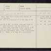 Tomenbowie, NN83SW 6, Ordnance Survey index card, Recto