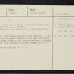 Tomenbowie, NN83SW 7, Ordnance Survey index card, Recto