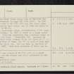 Dull, NN84NW 10, Ordnance Survey index card, page number 2, Verso