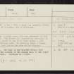 Dull, NN84NW 13, Ordnance Survey index card, Recto