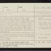 Dull, NN84NW 19, Ordnance Survey index card, Recto