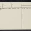 Dull, St Adamnan's Well, NN84NW 20, Ordnance Survey index card, page number 2, Verso