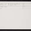 Loch Hoil, Witches Cairn, NN84SE 1, Ordnance Survey index card, Recto