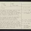 Loch Tummel, NN85NW 1, Ordnance Survey index card, page number 1, Recto