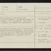 Loch Tummel, NN85NW 2, Ordnance Survey index card, Recto
