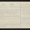 Balendune, NN85SE 10, Ordnance Survey index card, page number 2, Recto