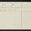 Balendune, NN85SE 10, Ordnance Survey index card, page number 2, Verso