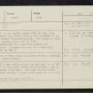 Tobairandonaich, NN85SE 29, Ordnance Survey index card, Recto