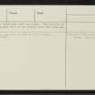 Meall Rawer, NN85SW 2, Ordnance Survey index card, page number 2, Verso