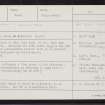 Clach Na H' Iobairt, NN86NE 4, Ordnance Survey index card, Recto