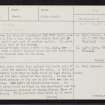 Struan, NN86NW 3, Ordnance Survey index card, page number 1, Recto