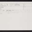 Aldclune, NN86SE 1, Ordnance Survey index card, Recto