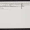 Carrick, NN86SE 27, Ordnance Survey index card, Recto