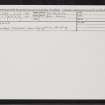 Grenich, NN86SW 11, Ordnance Survey index card, Recto