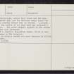Loaninghead, NN90NW 1, Ordnance Survey index card, page number 2, Verso