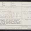 Castleton, NN90SE 1, Ordnance Survey index card, Recto