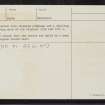 Castleton, NN90SE 1, Ordnance Survey index card, page number 2, Verso