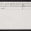 Garchel Burn, NN90SE 3, Ordnance Survey index card, Recto