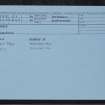 Belhie, NN91NE 21, Ordnance Survey index card, Recto