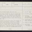 Machany, NN91NW 1, Ordnance Survey index card, page number 1, Recto