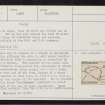 Machany, NN91NW 1, Ordnance Survey index card, page number 2, Verso