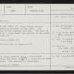 Ardunie, NN91NW 3, Ordnance Survey index card, Recto