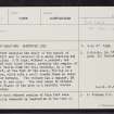 Ogle Hill, NN91SE 3, Ordnance Survey index card, page number 1, Recto