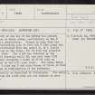 Ben Effrey, NN91SE 4, Ordnance Survey index card, page number 1, Recto
