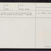 Fendoch, NN92NW 2, Ordnance Survey index card, page number 2, Verso